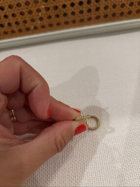 Authentic ring concierge diamond huggie gold.